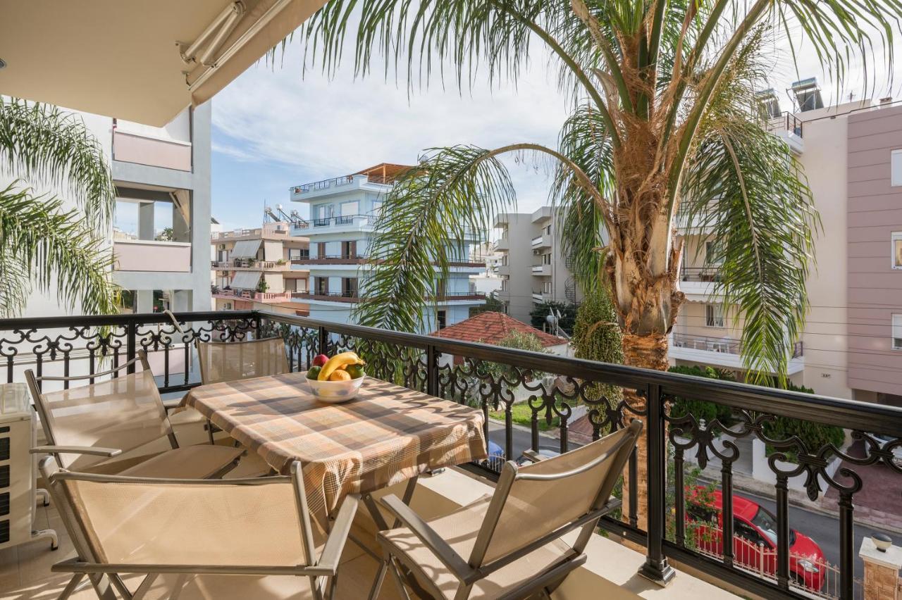 Luxury Coastal Retreat, Mountain View Balcony With Palm Trees & Parking Lägenhet Chania  Exteriör bild