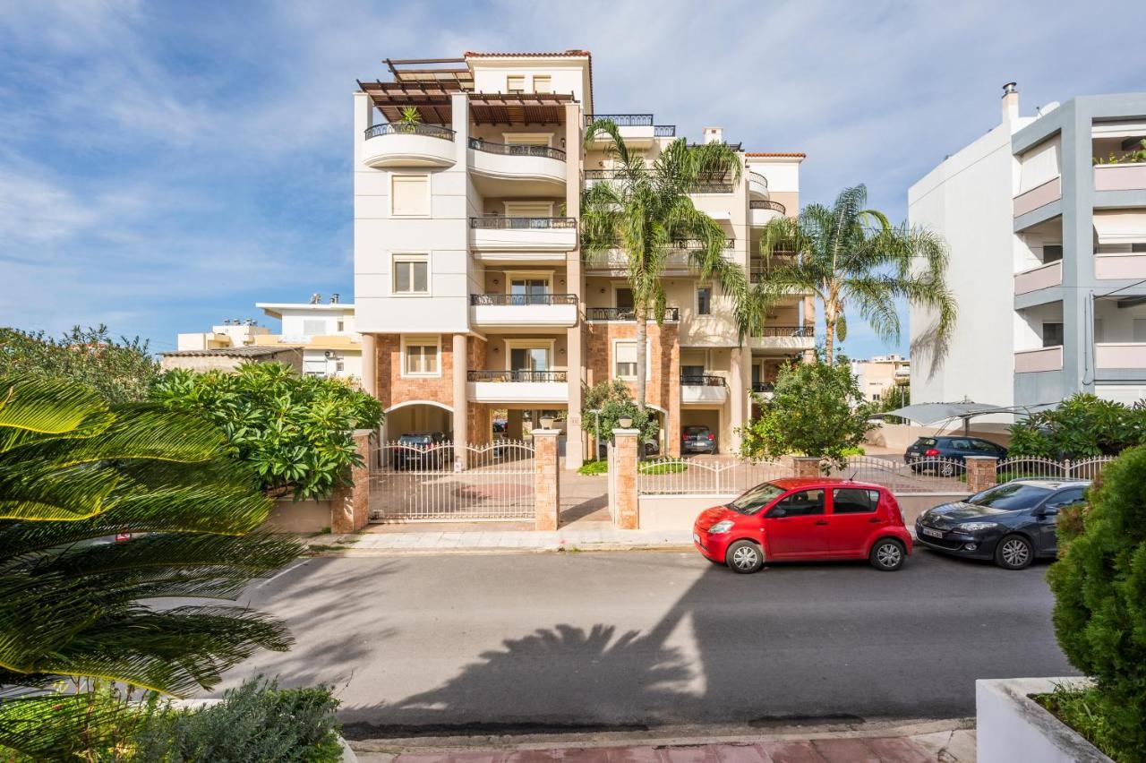 Luxury Coastal Retreat, Mountain View Balcony With Palm Trees & Parking Lägenhet Chania  Exteriör bild